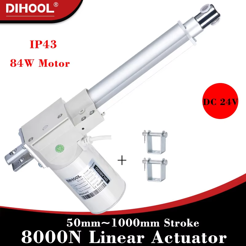 Linear Actuator Electric 1000Mm - 8000N Lineaire Actuator DC24V 80kg~800kg Belasting