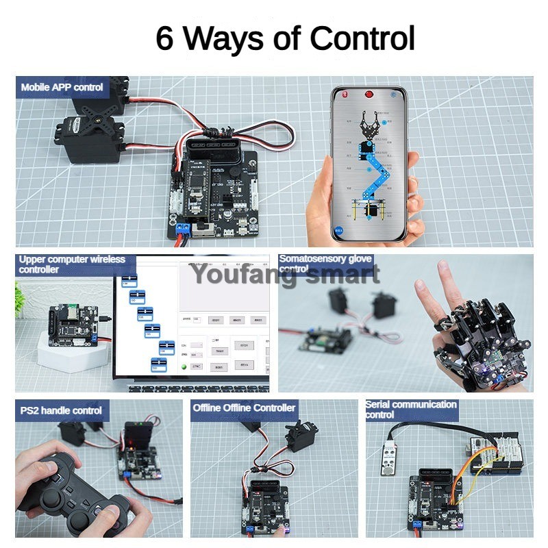 6-kanaals PWM servo en 4-kanaa - Robotic Arm Kit Arduino recensie en prijs