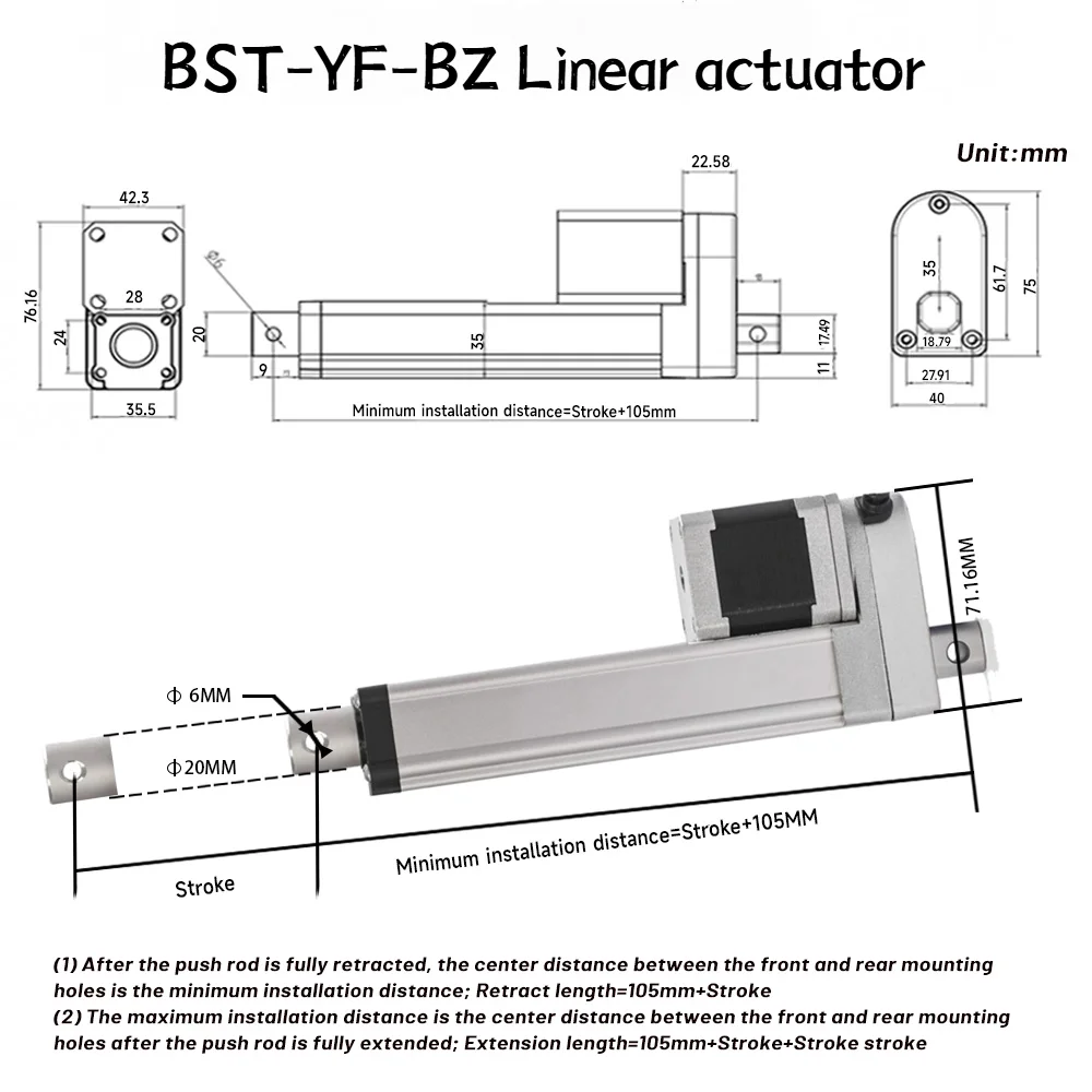 Hoge Precisie Lineaire Actuato - Linear Actuator Electric 1000Mm recensie en prijs