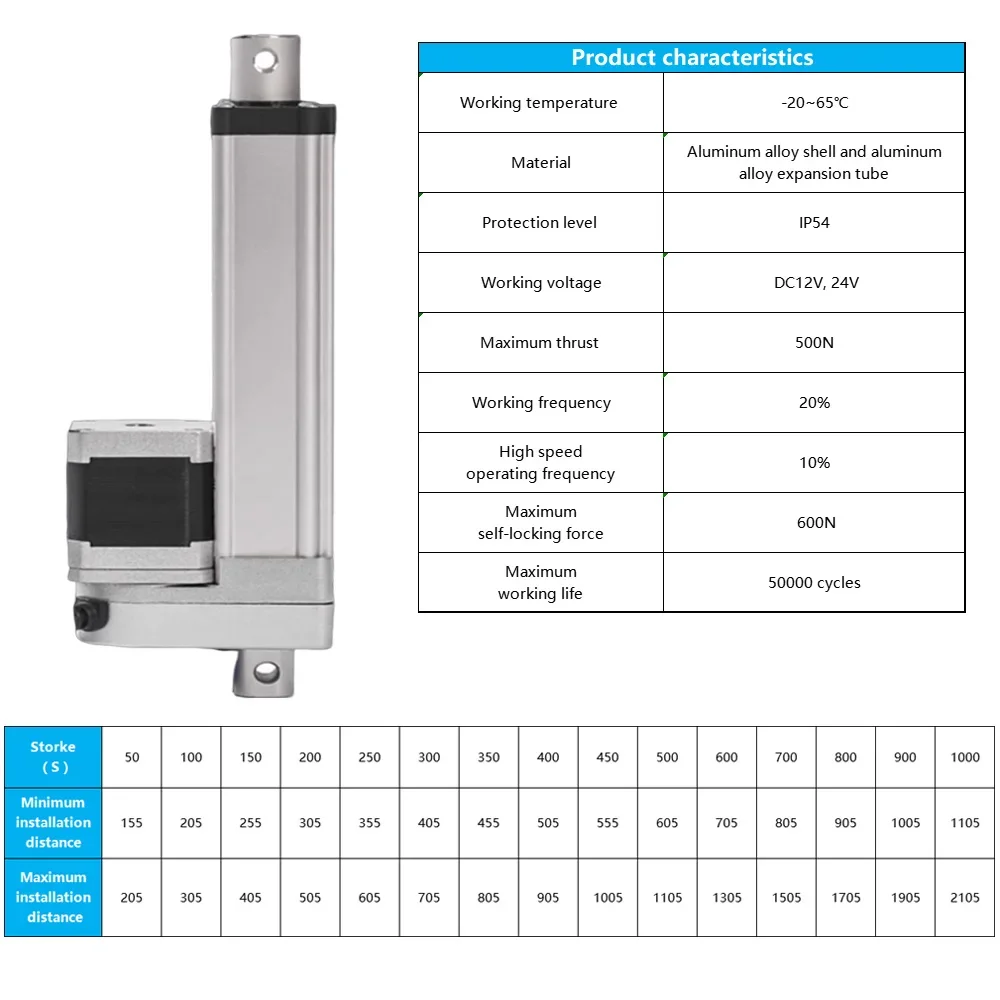 Hoge Precisie Lineaire Actuato - Linear Actuator Electric 1000Mm recensie en prijs
