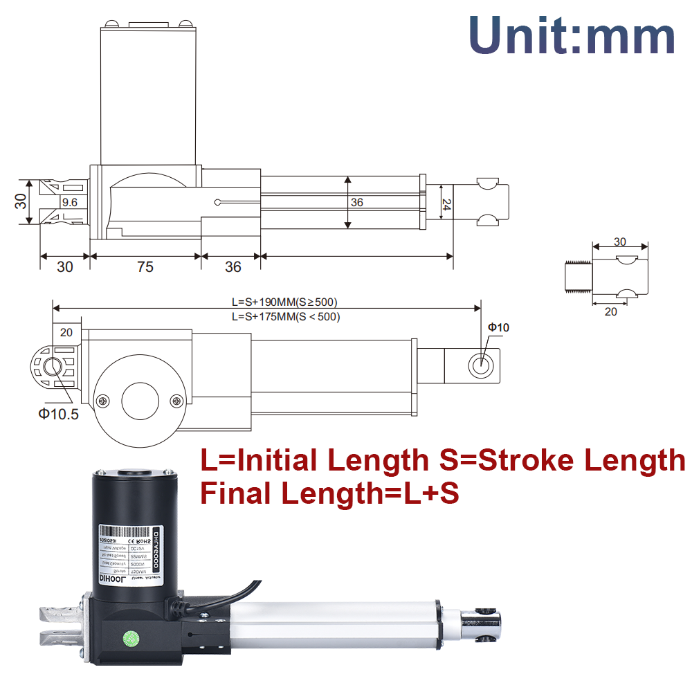 6000N Elektrische Lineaire Act - Linear Actuator Electric 1000Mm recensie en prijs
