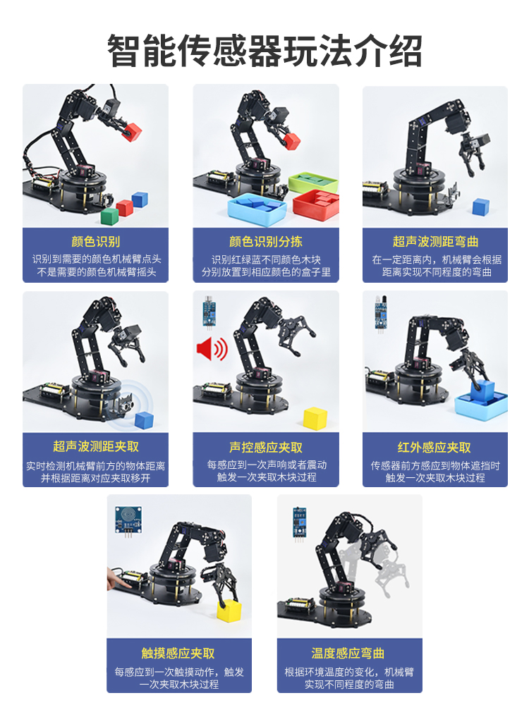Open source 6-assige DOF visie - Robotic Arm 6 Axis Desktop recensie en prijs