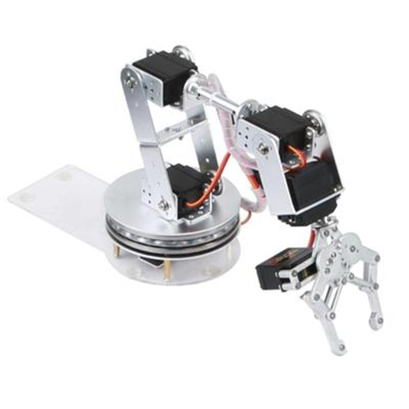 Zilveren 6 DOF robotarm met 18 - Robotic Arm Kit Arduino recensie en prijs