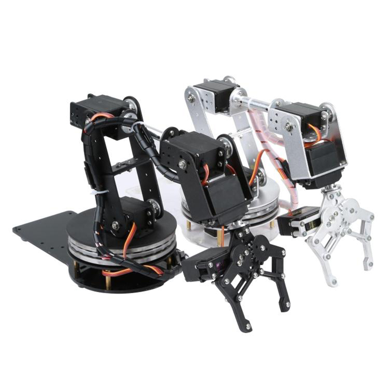 Zilveren 6 DOF robotarm met 18 - Robotic Arm Kit Arduino recensie en prijs