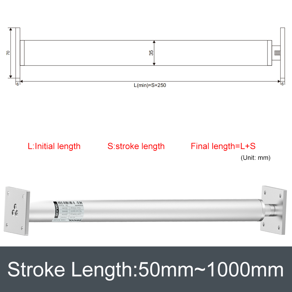 2500N DC12V/24V lineaire actua - Linear Actuator Electric 1000Mm recensie en prijs