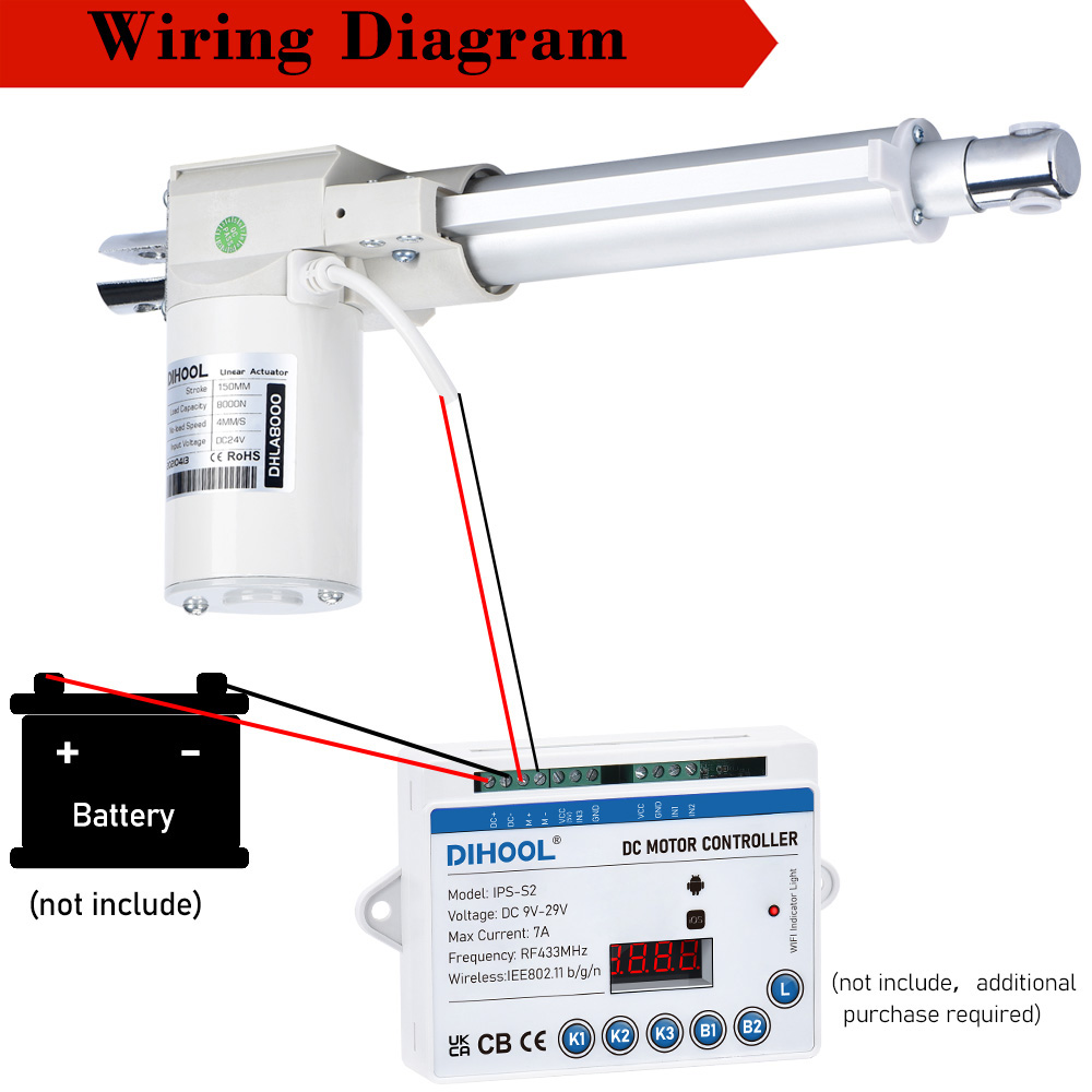 8000N Lineaire Actuator DC24V  - Linear Actuator Electric 1000Mm recensie en prijs