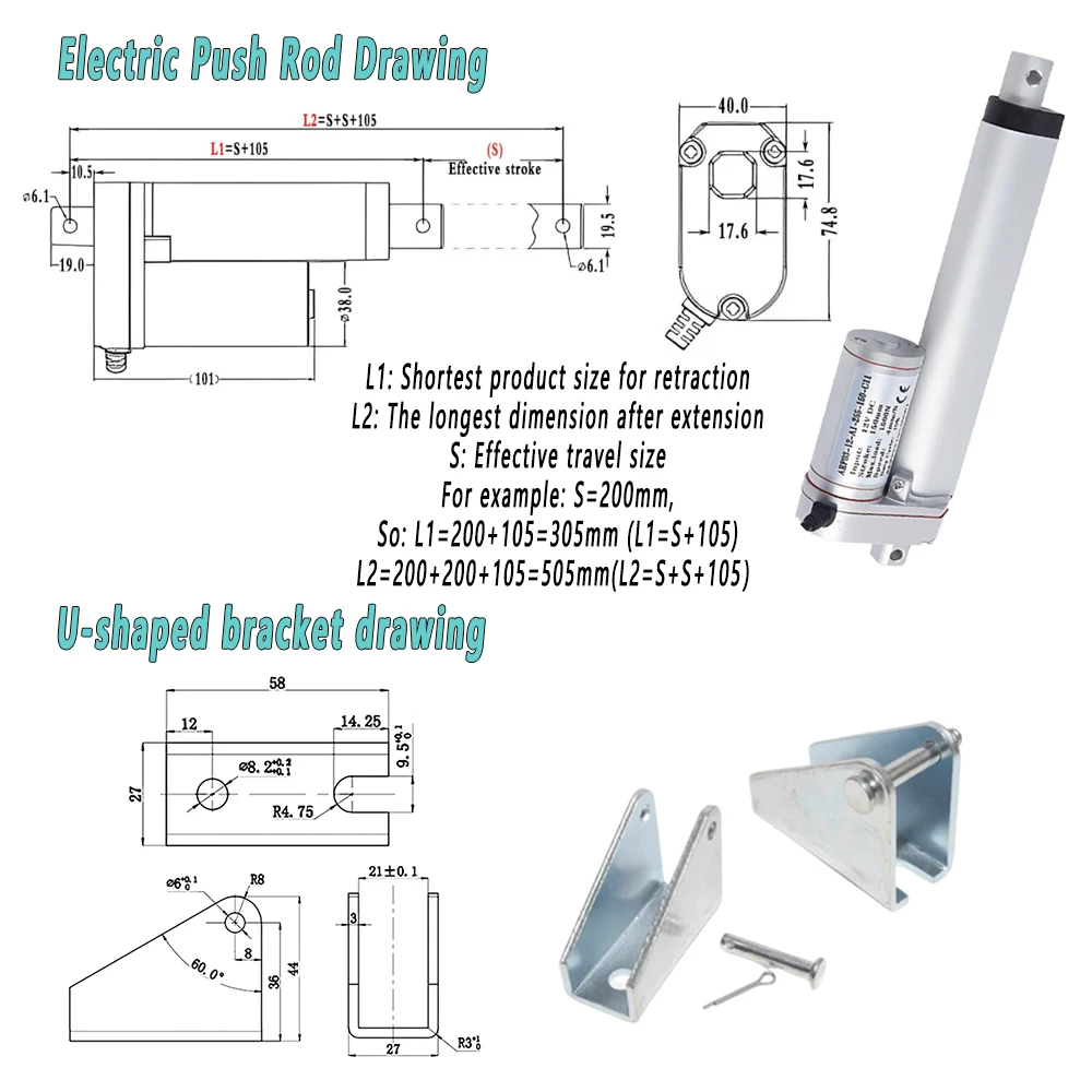 Hoogwaardige 100kg elektrische - Linear Actuator Electric 1000Mm recensie en prijs