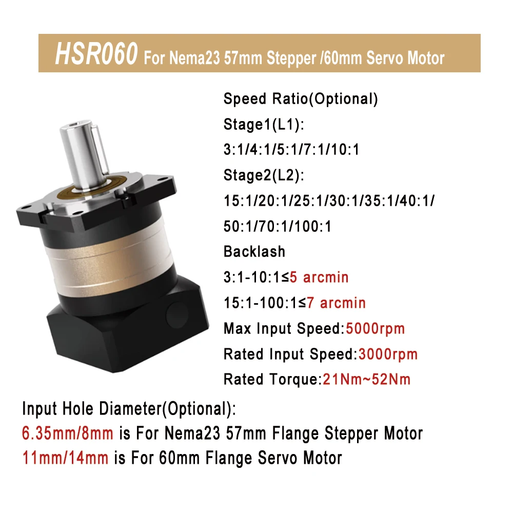 Helicaal planetaire tandwielka - Planetary Gearbox Nema 23 recensie en prijs