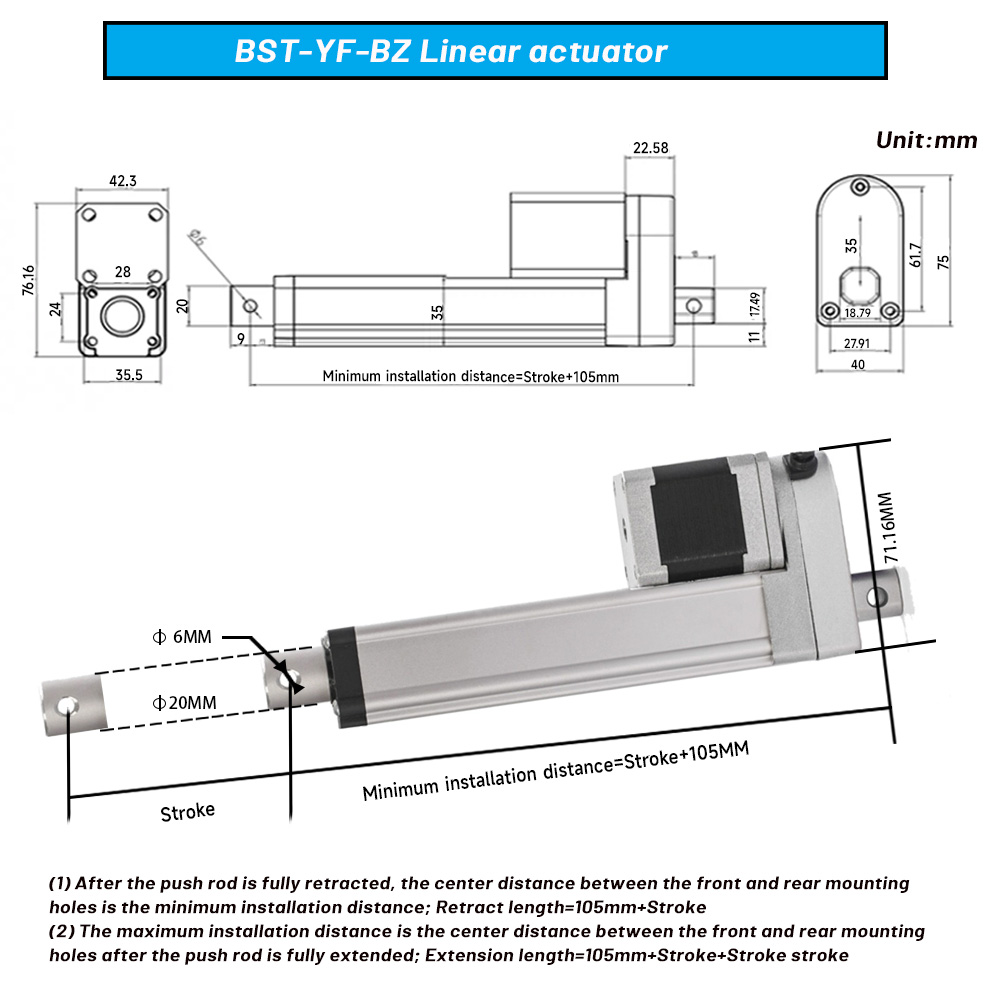Hoge Precisie Lineaire Actuato - Linear Actuator Electric 1000Mm recensie en prijs
